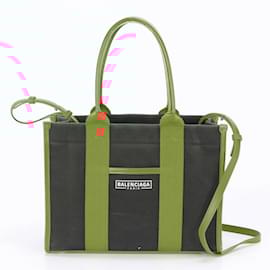 Balenciaga-Sac à épaule en cuir noir et rouge Balenciaga-Noir,Rouge