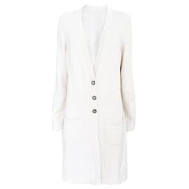 Chanel-Chanel Paris / Venice New Ecru Cashmere Cardi Coat 46 FR-Cream
