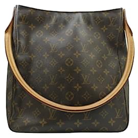 Louis Vuitton-Bolsa de Ombro Monogram Looping GM da Louis Vuitton-Marrom