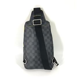Louis Vuitton-Bolsa Sling Avenue Damier Graphite Louis Vuitton-Preto,Amarelo