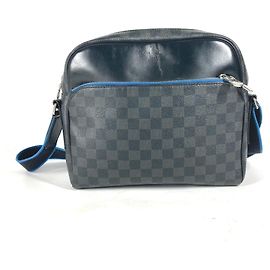 Borsa Dayton PM Damier Graphite Louis Vuitton Nero Blu