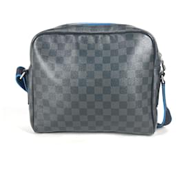 Louis Vuitton-Bolsa Dayton PM Damier Graphite Louis Vuitton-Preto,Azul