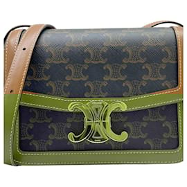 Céline-Celine Teen Triomphe Shoulder Bag-Brown