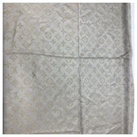 Louis Vuitton-Louis Vuitton Monogram Shine Shawl-Brown,Golden