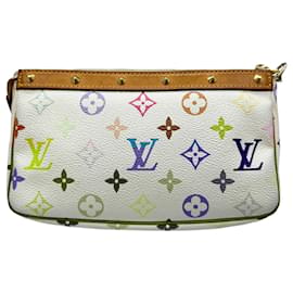Louis Vuitton-Pochette Acessórios Monograma Multicolorido Louis Vuitton-Branco,Multicor
