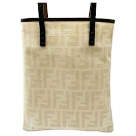 Fendi-Fendi Zucca Pattern Tote Bag-Brown,Beige