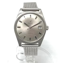 Omega-OMEGA Geneva Date Automatic Watch-Silvery