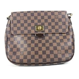 Louis Vuitton-Bolsa transversal Louis Vuitton Damier Buzace Roseberry-Marrom,Damier ebene