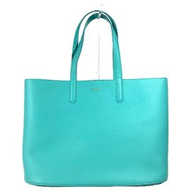 Tiffany & Co Sac à main en cuir bleu Tiffany Autre
