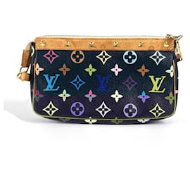Louis Vuitton-Bolsa Pochette Acessórios Monograma Multicolorido Louis Vuitton-Preto,Multicor,Monograma