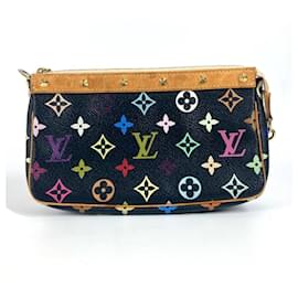 Louis Vuitton-Bolsa Pochette Acessórios Monograma Multicolorido Louis Vuitton-Preto,Multicor,Monograma