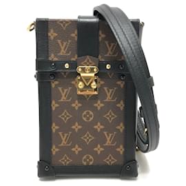 Louis Vuitton-Bolsa vertical Pochette Trunk Monogram Louis Vuitton-Marrom,Outro,Monograma