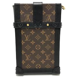 Louis Vuitton-Bolsa vertical Pochette Trunk Monogram Louis Vuitton-Marrom,Outro,Monograma