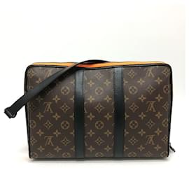 Louis Vuitton-Louis Vuitton Monogram Keepall Pouch Handbag-Brown,Monogram