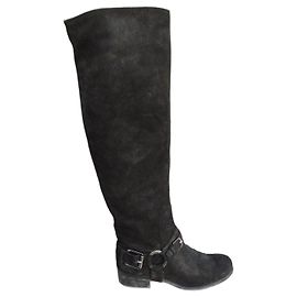 Bottes Cuissardes Dior Noir Nubuck Noir