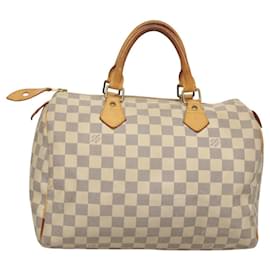 Louis Vuitton-LOUIS VUITTON Bolsa de Mão Speedy 30 Damier Azur N41533 LV Auth EC904-Outro