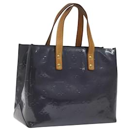 Louis Vuitton-LOUIS VUITTON Monogram Vernis Reade PM Bolsa de Mão Indigo M91335 LV Auth EC901-Azul