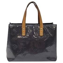 Louis Vuitton-LOUIS VUITTON Monogram Vernis Reade PM Bolsa de Mão Indigo M91335 LV Auth EC901-Azul
