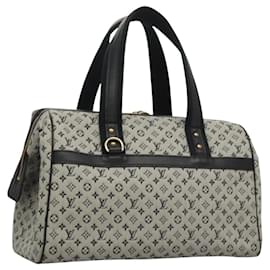 Louis Vuitton-LOUIS VUITTON Monogram Mini Josephine GM Bolsa de Mão Azul M92211 LV Auth EC1006-Azul