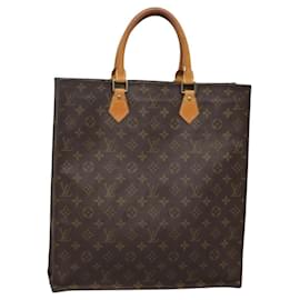 Louis Vuitton-LOUIS VUITTON Sac Plat Monograma Bolsa de Mão M51140 LV Auth BA872-Monograma