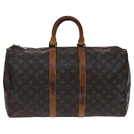 Louis Vuitton-LOUIS VUITTON Monogram Keepall 45 Bolsa Boston M41428 LV Auth ki5494-Monograma