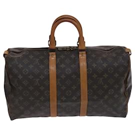 Louis Vuitton-LOUIS VUITTON Monogram Keepall 45 Bolsa Boston M41428 LV Auth BD787-Monograma