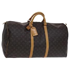 Louis Vuitton-LOUIS VUITTON Monogram Keepall 60 Bolsa Boston M41422 LV Auth BD700-Monograma