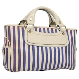 Céline-CELINE Boogie bag Hand Bag Canvas Blue Auth bs23673-Blue