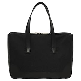 Céline-CELINE C Macadam Canvas Hand Bag Black Auth sw212-Black