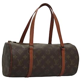 Louis Vuitton-LOUIS VUITTON Monogram Papillon 30 Bolsa de Mão M51385 LV Auth MY325-Monograma