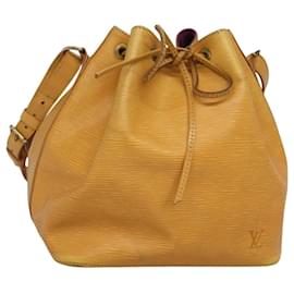 Louis Vuitton-LOUIS VUITTON Epi Petit Noe Bolsa de Ombro Amarela M44109 LV Auth MY367-Amarelo