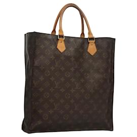 Louis Vuitton-LOUIS VUITTON Bolsa Sac Plat Monogram M51140 LV Auth MY377-Monograma