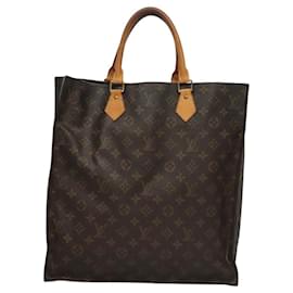 Louis Vuitton-LOUIS VUITTON Bolsa Sac Plat Monogram M51140 LV Auth MY377-Monograma