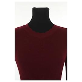 SéZane-Wool dress-Dark red