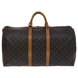 Louis Vuitton-LOUIS VUITTON Monogram Keepall 55 Bolsa Boston M41424 LV Auth MY084-Monograma
