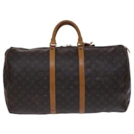 Louis Vuitton-LOUIS VUITTON Monogram Keepall 55 Bolsa Boston M41424 LV Auth EC541-Monograma