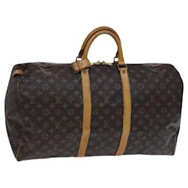 Louis Vuitton-LOUIS VUITTON Monogram Keepall 50 Bolsa Boston M41426 LV Auth EC159-Monograma