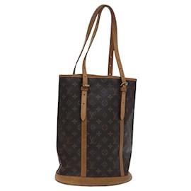 Louis Vuitton-LOUIS VUITTON Bolsa de Ombro Monogram Bucket GM M42236 LV Auth hk2298-Monograma