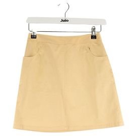 Courreges Mini falda de algodón amarilla Amarillo