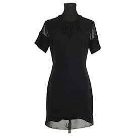 Sandro Schwarzes Kleid Schwarz
