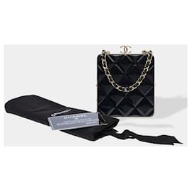 Chanel-CHANEL Black Leather Bag - 102601-Black