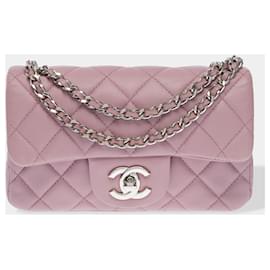 Chanel-CHANEL Timeless/Classique Bag in Purple Leather - 102602-Purple