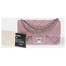 Chanel-CHANEL Timeless/Classique Bag in Purple Leather - 102602-Purple