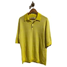 Hermès-HERMES T-shirts T.International XL Cotton-Yellow
