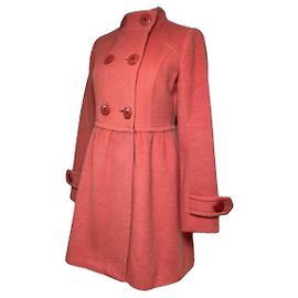 Burberry Westminster Red Wool Trench Coat Red