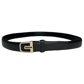 Dior 30 Montaigne Black Leather Belt Black