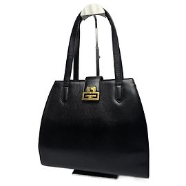 Bolsa de couro preta vintage Givenchy 4G Preto