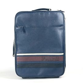 Reisetasche aus Saffiano-Leder von Prada Marineblau