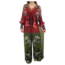 Camilla-printed silk wide leg trousers-Black,Red,Multiple colors,Yellow,Eggshell,Light blue,Gold hardware