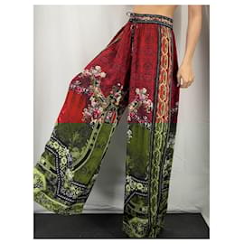 Camilla-printed silk wide leg trousers-Black,Red,Multiple colors,Yellow,Eggshell,Light blue,Gold hardware